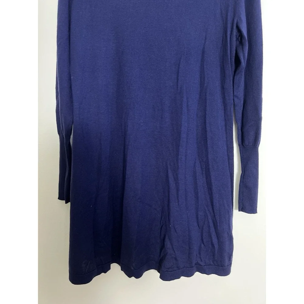 Apt.9 Womens Long Sleeve Top Navy Blue Large Soft Casual Outdoor V-Neck Stretchy